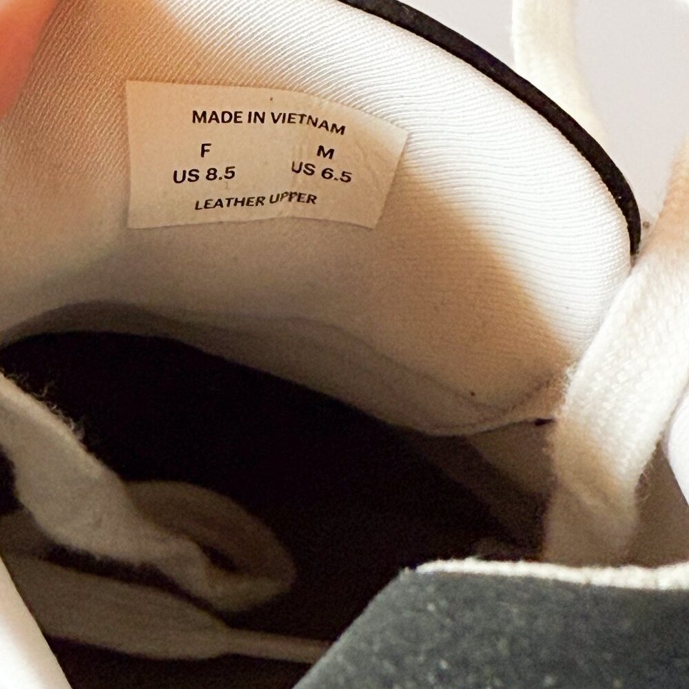 NWOT Everlane White Stone Leather Court Sneakers Womens 8.5 - Picture 4 of 7